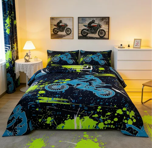 Miniatura 12 de Feelyou Lindo juego de ropa de cama de ajolote para niños y niñas tamaño twin, juego de edredón de salamandra para niños, mujeres y hombres, edredón