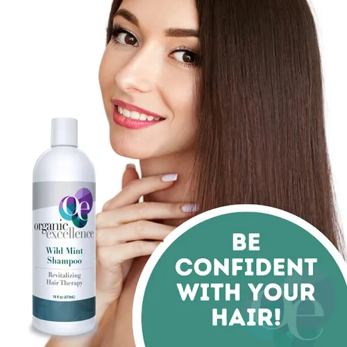 Miniatura 5 de Organic Excellence Champú orgánico natural, menta silvestre y romero, sin químicos, a base de plantas, sin toxinas, sin crueldad, hierbas y aceites