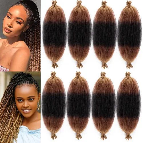 Miniatura 34 de Marley Twist - Cabello trenzado de 10 pulgadas, cabello trenzado preseparado y afro trenzado, 8 paquetes para rastas sintéticas desgastadas