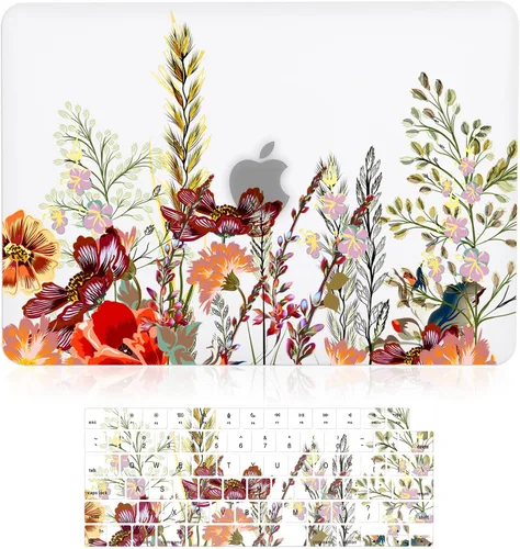 Miniatura 10 de Funda para MacBook Air de 15 pulgadas M5 M4 M3 M2 A3448 A3241 A3114 A2941 versión 2026-2023 con Touch ID, efecto 3D transparente mate, cubierta dura