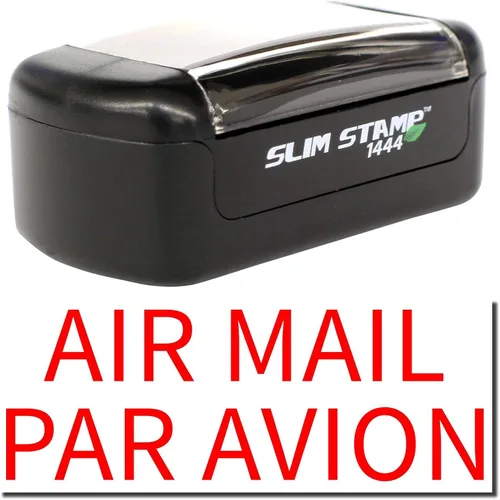 Miniatura 3 de Sello de avión para correo aéreo preentintado, sello esencial de correo para empleados de correo, tinta roja vibrante, diseño delgado, tamaño 1/2 x