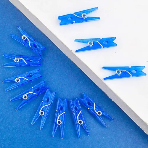 Miniatura 7 de Aylifu 200 pinzas de plástico transparente para la ropa, mini clips multifuncionales, pasadores de clavija, clips decorativos para manualidades