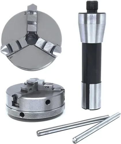 Miniatura 4 de Mandril de torno de 2" - 50 mm - 3 mandíbulas autocentrado con eje de vástago R8 - Fabricado en India