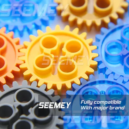 Miniatura 2 de SEEMEY 855 piezas MOC de repuesto STEM, engranajes de automóviles, ejes de ruedas, conectores de bloques de construcción, accesorios de piezas