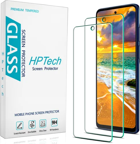 Paquete de 2 protectores de pantalla diseñados para Motorola Moto Edge (2021) / Moto Edge 5G UW vidrio templado, dureza 9H, antiarañazos, sin