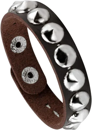 Miniatura 8 de MILAKOO Punk - Pulsera de piel sintética para hombre, con botón a presión, para mujer