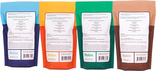 Miniatura 3 de Relax Spa & Bath Paquete variado de sales de baño de aromaterapia para bañera de hidromasaje, baño o spa, cuatro bolsas de 2 libras infundidas