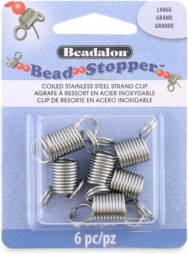 Miniatura 12 de Beadalon Tapón de cuentas, pequeño, puntas rosadas, 4 piezas