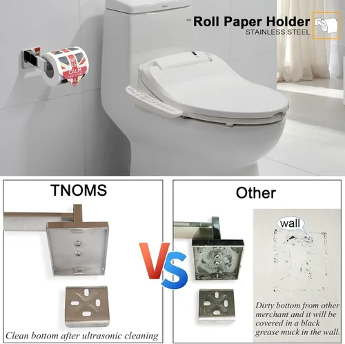 Miniatura 4 de Juego de accesorios de baño de cromo pulido para toallero, incluye toallero, soporte para toallas, soporte para papel higiénico, gancho para cromado