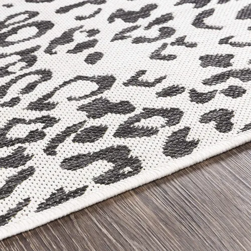 Miniatura 6 de Livabliss Esperanza Leopard - Alfombra de pasillo para exteriores, 2 pies 7 pulgadas x 10 pies, negro/blanco