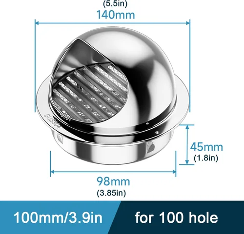 Miniatura 4 de Tapón de chimenea de acero inoxidable 304, protector de tubería para tubería, tapa de escape de lluvia, tapa de lluvia de chimenea, tapa