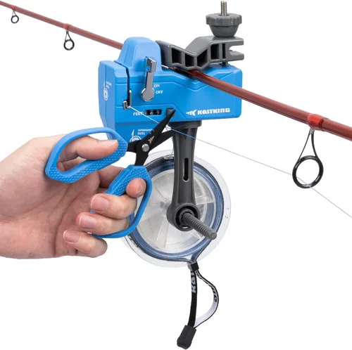 Miniatura 6 de KastKing Kalibrate - Enrollador de línea de pesca y tijeras de trenzado de 5 pulgadas, con contador de líneas, accesorios patentados, portátil