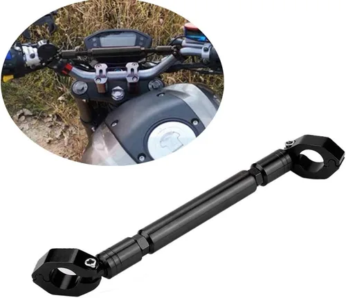 Miniatura 3 de Barra de equilibrio de motocicleta, universal de 0.866 in de aleación de aluminio barra transversal manillar moto reforzar palanca Accesorios (negro)