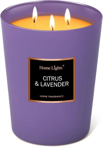 Miniatura 13 de HomeLights Velas perfumadas Vela en tarro grande, 33.3 onzas Velas de aromaterapia de soja natural, hasta 70 horas de tiempo de combustión con 3