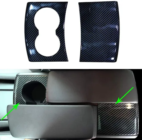 Miniatura 9 de OBL Funda para Consola Central y Salpicadero para Tesla Model X Model S 2014-2020, Accesorios para Interior de Coche ABS, Imitación de Fibra