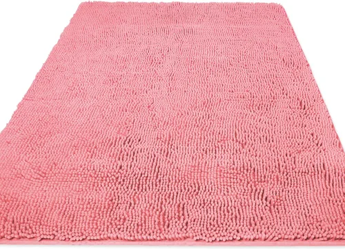 Miniatura 232 de Yeaban Alfombra de pasillo de baño de 24 x 72 pulgadas, antideslizante, alfombra de baño larga de felpilla gruesa, absorbente y lavable, alfombra