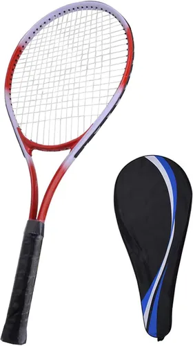 Miniatura 8 de Racque de tenis para principiantes de 27 pulgadas para adultos, juego de raqueta individual ligera para mujeres y hombres con bolsa de transporte