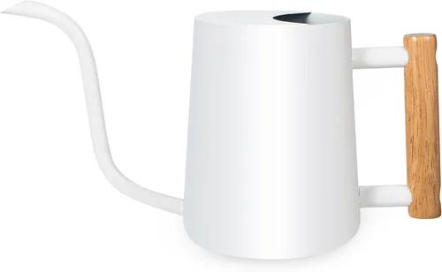 Regadera para plantas de interior, regadera pequeña de acero inoxidable de 35 onzas, regadera decorativa moderna con boquilla larga para plantas de