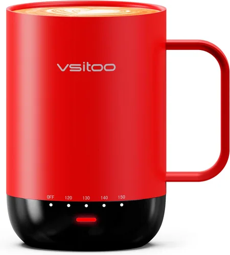 Miniatura 10 de Vsitoo S3 Pro - Taza de café autocalentable de 16 onzas con sensación automática que se calienta a 120-150 ℉ 2-4 Hour Battery, 5400mAh, IPX7