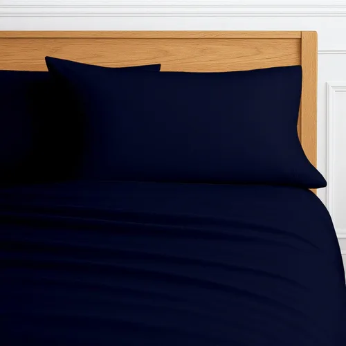 Miniatura 64 de Shreem Linen Olympic - Juego de sábanas tamaño Queen de 66 x 80 pulgadas, 100% algodón egipcio, juego de ropa de cama de 4 piezas, se adapta a Azul