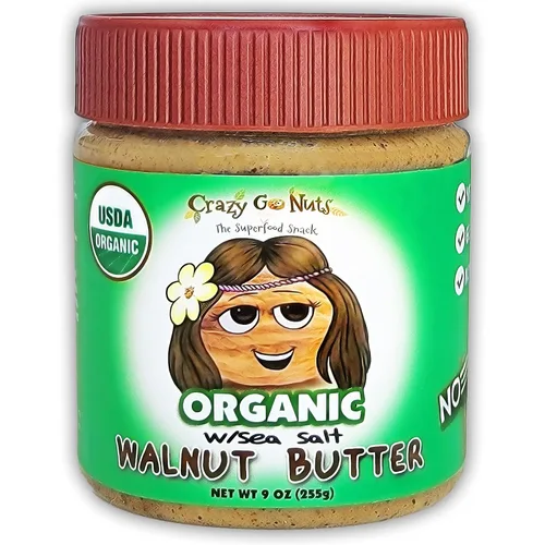 Miniatura 8 de Crazy Go Nuts - Mantequilla de nuez orgánica con sal marina, mantequilla de nuez orgánica, para untar de nuez, keto, vegano, bajo en carbohidratos