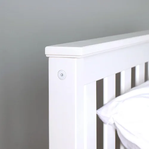 Miniatura 6 de Max & Lily - Cama individual, base de cama con cabecero para niños, listones, color blanco.
