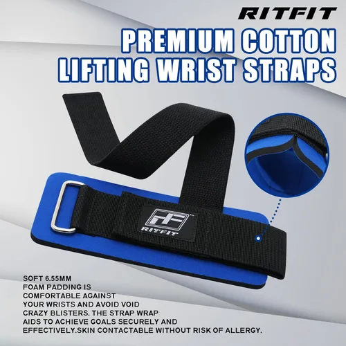 Miniatura 3 de RitFit Muñequeras, correas de muñeca para levantamiento de pesas, soporte de muñeca para entrenamiento, culturismo, MMA, levantamiento de potencia