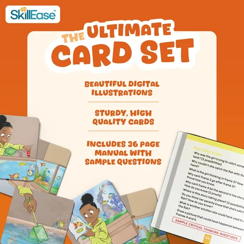 Miniatura 5 de SkillEase Story Cues 2 tarjetas de secuenciación experta, materiales de terapia del habla, juego de habilidades sociales, juegos de estudiantes