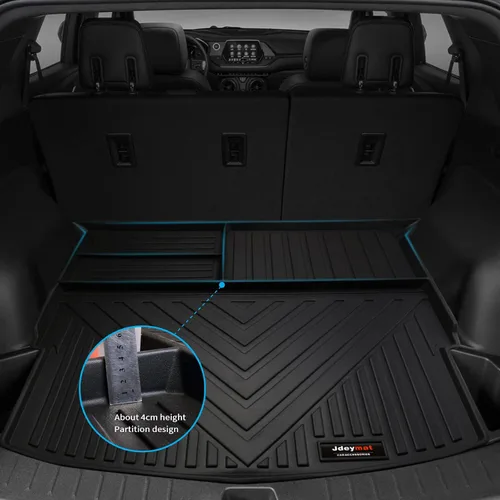 Miniatura 4 de Juego de alfombrillas personalizadas de 2 filas y revestimiento para maletero negro Compatible con 2019 2020 2021 2022 2023 2024 2025 Chevrolet