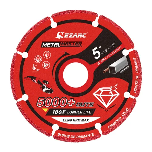 Miniatura 8 de Rueda de corte de diamante EZARC 3 x 3/8 pulgadas, más de 5000 cortes en metal, paquete de 2, gris, amoladora de troquel, material de diamante