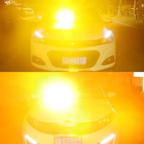Miniatura 7 de 24 LED 9.5 pulgadas ámbar asesor de tráfico barra de luces estroboscópicas con 18 patrones de flash LED de aplicación de la ley luz de advertencia