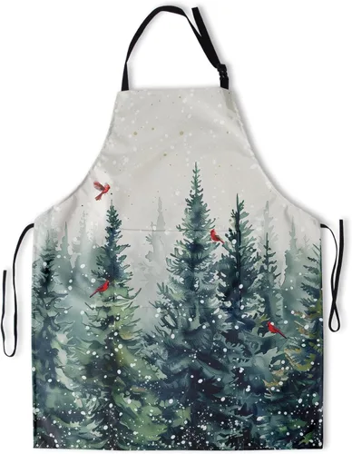Miniatura 17 de Delantal resistente a las manchas con cuello ajustable y bolsillos para adultos unisex, mujeres, hombres, chef, horneado, cocina, barbacoa, parrilla