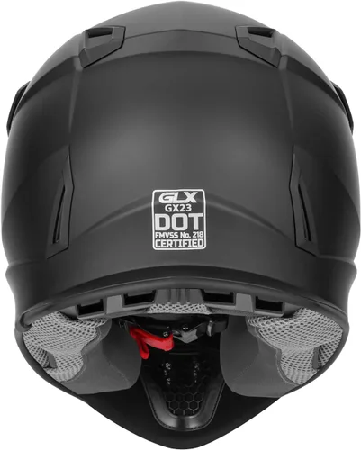 Miniatura 4 de GLX GX23 - Casco para bicicleta de tierra/motocross - Negro mate, L - Aprobado por el Departamento de Transporte de EE. UU