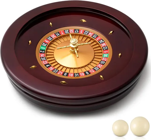 Miniatura 8 de Leyndo Rueda de Ruleta de Madera de 20 Pulgadas con 4 Bolas de Ruleta Rodamientos de Precisión de Grado Casino Rueda de Ruleta Mesa Giratoria