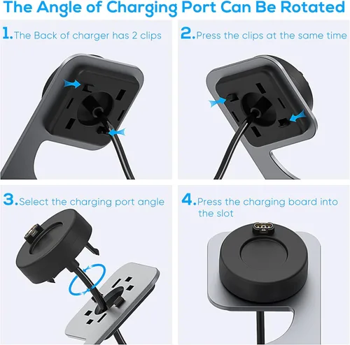 Miniatura 5 de Garmin - Estación de carga magnética con cable USB de 5 pies para Instinct, Vivoactive 3/4, Fenix 5/6, Venu, Forerunner 745/945/935/245, Approach S60