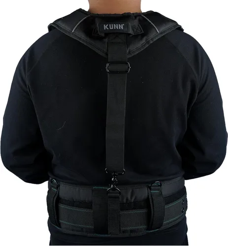 Miniatura 6 de KUNN Tirantes para cinturón de herramientas, 3 puntos acolchados de alta resistencia, bolsa de trabajo de construcción para hombres con trabillas