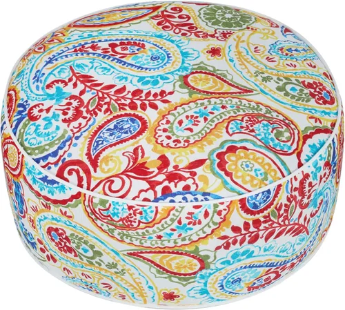 Miniatura 7 de Otomana inflable para exteriores con bomba de aire, puf portátil de patio de 20 x 9 pulgadas, resistente al agua, resistente a la decoloración