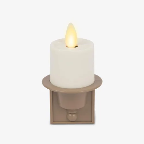 Miniatura 12 de Luminara - Luz nocturna de vela sin llama con luz de atardecer a amanecer, sensor automático de oscuridad, enchufe de pared negro, luz LED