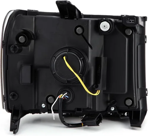 Miniatura 3 de AlphaRex PRO-Series Negro Compatible con 07-13 GMC Sierra 1500/07-14 Sierra 2500HD/3500HD Faros LED Tubo Dual Proyector con DRL Switchback/Señal Sin