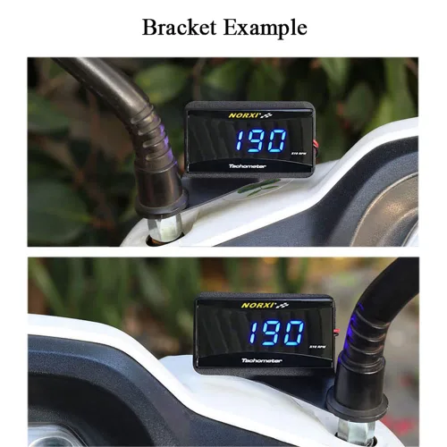Miniatura 3 de Taquímetro Digital Universal Medidor RPM para Motocicleta y Auto, Impermeable, Electrónico (Azul)