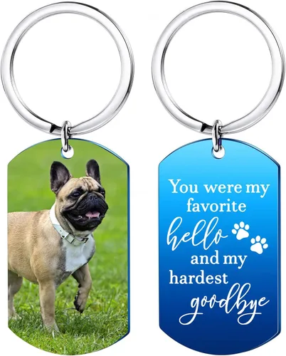 Miniatura 12 de Funnylife Llavero Conmemorativo Personalizado con Foto de Perro de Acero Inoxidable Llavero Personalizado de Memoria de Mascota Regalos