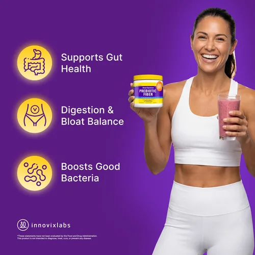 Miniatura 2 de InnovixLabs Polvo de fibra prebiótica para la salud digestiva e intestinal, suplemento de alta fibra para mujeres y hombres, fabricado con raíz