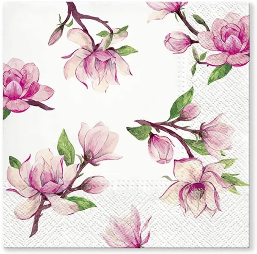 Miniatura 13 de Servilletas de papel de flores moradas con libélula para cena, tamaño decorativo de almuerzo de decoupage de 13 x 13 pulgadas (desplegadas)