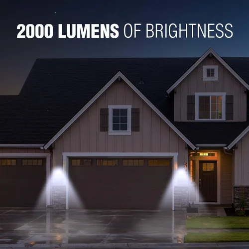 Miniatura 8 de Wagan EL8569 2000 lúmenes luz solar de pared solar al aire libre luz LED impermeable sensor de movimiento luces de seguridad brillante solar