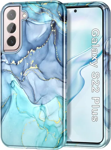 Miniatura 8 de Btscase Funda para Samsung Galaxy S22 Plus 5G, Patrón de Mármol 3 en 1 Resistente Uso Rudo a Prueba de Golpes Cuerpo Completo Rugosa PC Dura +