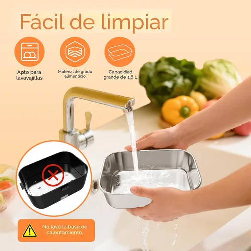 Miniatura 5 de COZYEXPERT Lonchera Eléctrica Portátil Calentadora de Alimentos 100W 1.8L Calentador de Alimentos Portátil para Adultos 12V/24V/110-230V para Negro