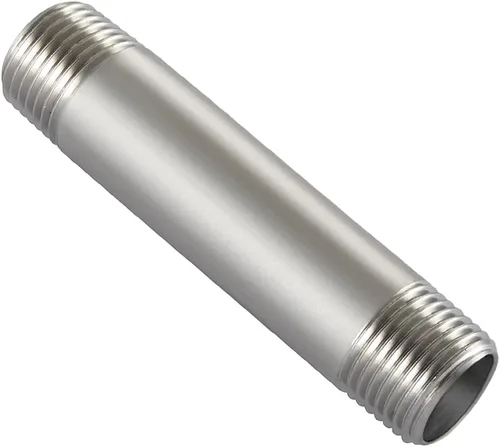 Miniatura 6 de Beduan Accesorios de tubería de acero inoxidable, 1" NPT x 1" NPT rosca macho, niple de 2" de longitud para tubería fundida