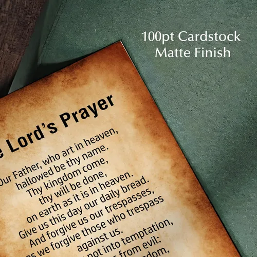 Miniatura 5 de AMERICAN LUXURY GIFTS The Lord's Prayer Mateo 6:9-13 - Arte de pared inspirador de las Escrituras cristianas, regalo de decoración espiritual