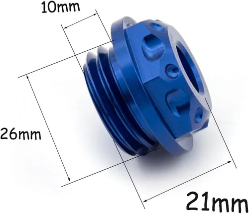 Miniatura 8 de PROCNC Tapa de depósito de combustible de motocicleta de aluminio para Yamaha FZ6 FZ6R FZ1 YZFR6 YZFR6S YZFR1 FYZF R3 YZF600R YZF750 (negro)