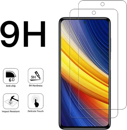 Miniatura 5 de Protector de pantalla transparente HD para Xiaomi Poco X3 Pro 2021 de vidrio templado - [Paquete de 2] Protector de pantalla antiarañazos de dureza